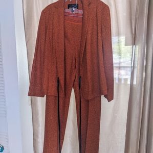 Vintage Pant suit set, beautiful burnt orange